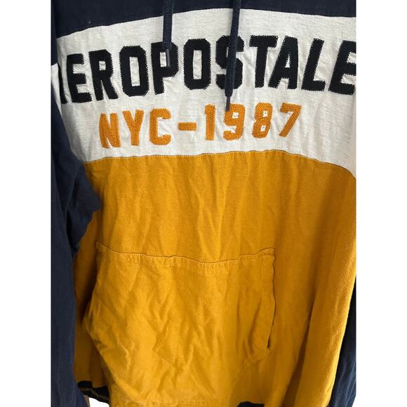 Vintage Aeropostale NYC 1987 Men Teen 3XL Hoodie Cotton Pullover Y2K Athletic - Picture 2 of 5